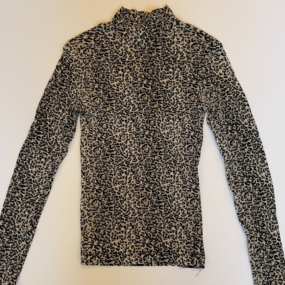 Vintage Cheetah Turtleneck Long Sleeve